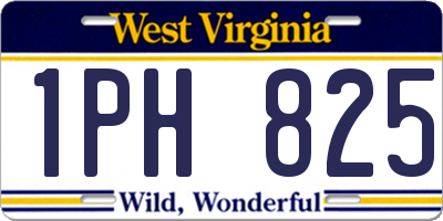 WV license plate 1PH825