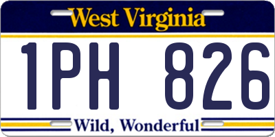 WV license plate 1PH826