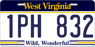 WV license plate 1PH832