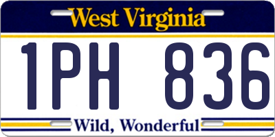 WV license plate 1PH836
