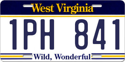WV license plate 1PH841