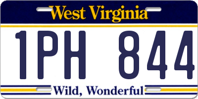 WV license plate 1PH844