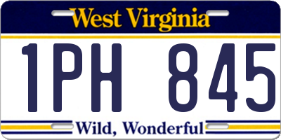WV license plate 1PH845