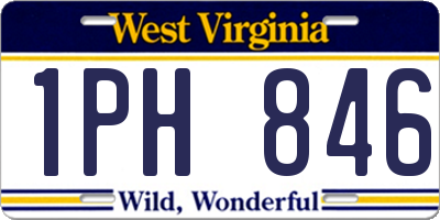 WV license plate 1PH846