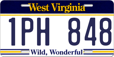 WV license plate 1PH848