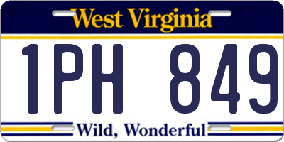 WV license plate 1PH849