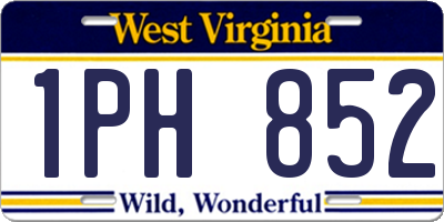 WV license plate 1PH852