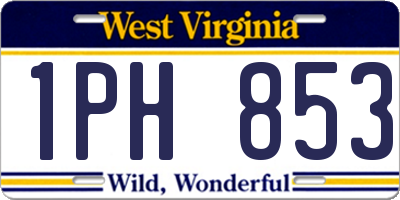 WV license plate 1PH853