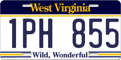WV license plate 1PH855