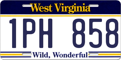 WV license plate 1PH858