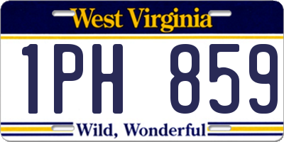 WV license plate 1PH859