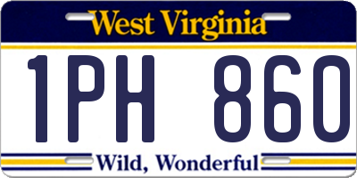 WV license plate 1PH860