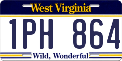 WV license plate 1PH864