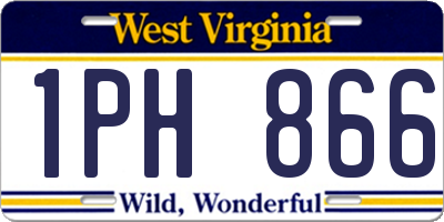 WV license plate 1PH866