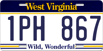 WV license plate 1PH867