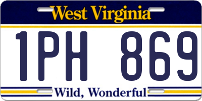 WV license plate 1PH869