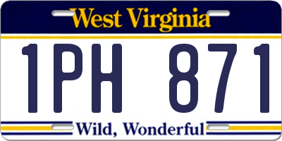 WV license plate 1PH871