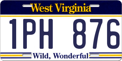 WV license plate 1PH876