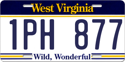 WV license plate 1PH877