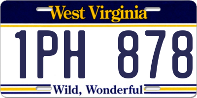 WV license plate 1PH878