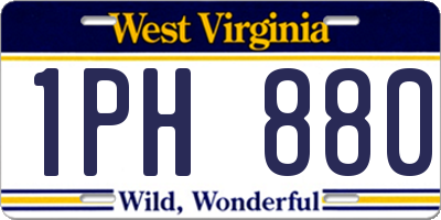 WV license plate 1PH880