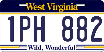WV license plate 1PH882
