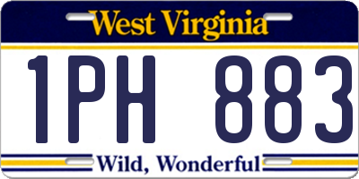 WV license plate 1PH883