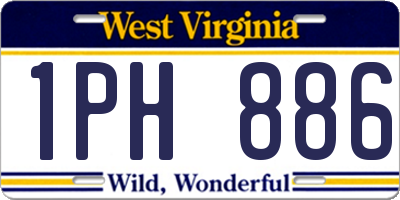 WV license plate 1PH886