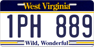 WV license plate 1PH889