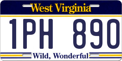 WV license plate 1PH890