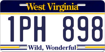 WV license plate 1PH898
