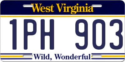 WV license plate 1PH903