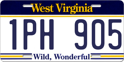 WV license plate 1PH905