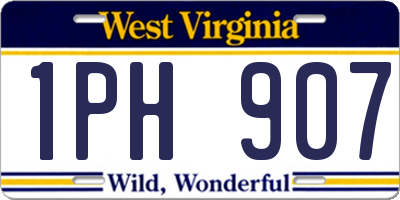 WV license plate 1PH907
