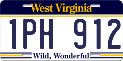 WV license plate 1PH912