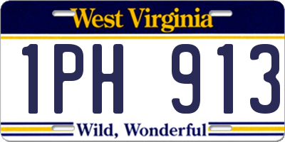 WV license plate 1PH913