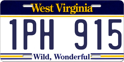 WV license plate 1PH915