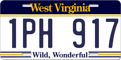 WV license plate 1PH917