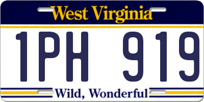 WV license plate 1PH919