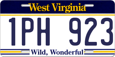 WV license plate 1PH923