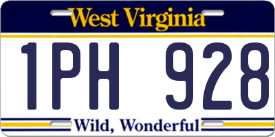 WV license plate 1PH928