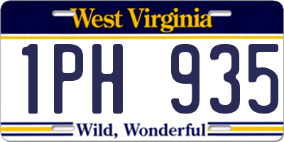 WV license plate 1PH935