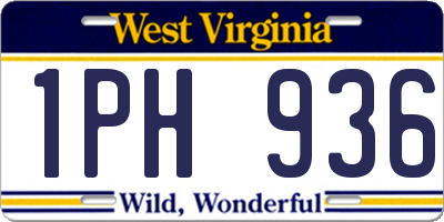 WV license plate 1PH936