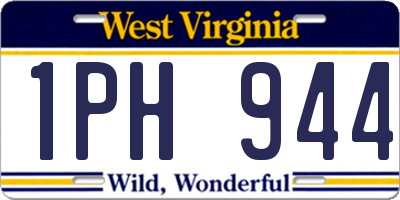 WV license plate 1PH944