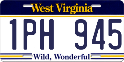 WV license plate 1PH945