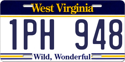 WV license plate 1PH948