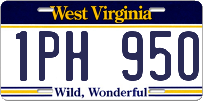 WV license plate 1PH950
