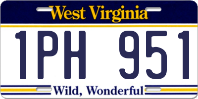 WV license plate 1PH951