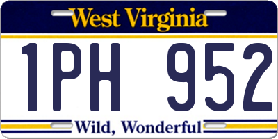 WV license plate 1PH952
