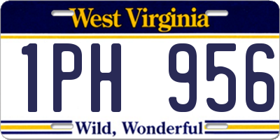 WV license plate 1PH956